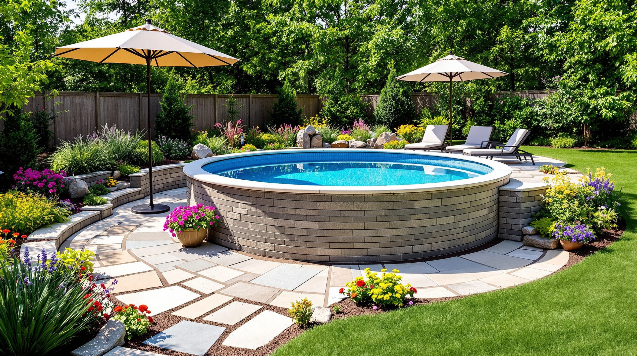 Aménagement piscine hors sol ronde : idées déco et inspirations à découvrir